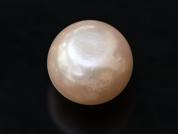 Cultured Pearl Moti 4.98 carat back view rounded shape