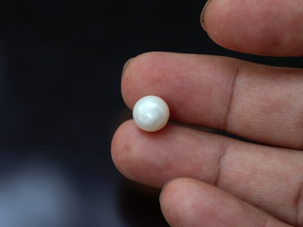 Cultured Pearl Moti 5.16 carat in hand actual size