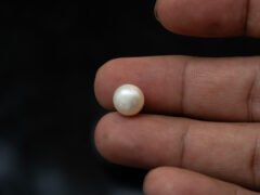 Cultured Pearl Moti 5.75 carat in hand actual size
