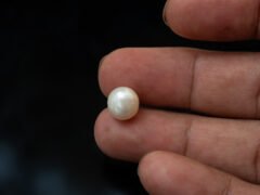 Cultured Pearl Moti 5.80 carat in hand actual size