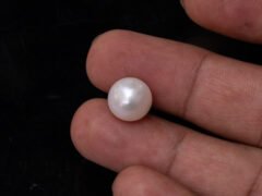 Cultured Pearl Moti 8.42 carat in-hand actual size SKU RG-PEARL-B1-8.42-11.6x8.9