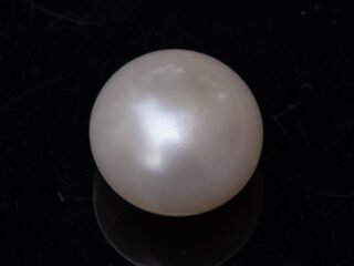 Cultured Pearl Moti 8.60 carat top view creamish white round shape SKU RG-PEARL-B1-8.60-11x9