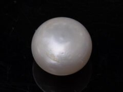 Cultured Pearl Moti 8.63 carat back view rounded surface SKU RG-PEARL-B1-8.63-12x9