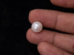 Cultured Pearl Moti 8.63 carat in-hand actual size SKU RG-PEARL-B1-8.63-12x9