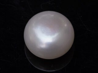 Cultured Pearl Moti 8.70 carat top view creamish white round shape SKU RG-PEARL-B1-8.70-12x7