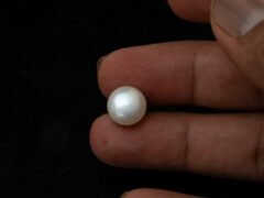 Cultured Pearl Moti 8.71 carat in-hand actual size