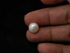 Cultured Pearl Moti 8.83 carat in-hand actual size