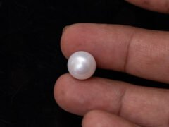Cultured Pearl Moti 8.87 carat in-hand actual size SKU RG-PEARL-B1-8.87-12x8