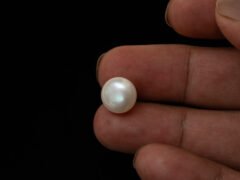 Cultured Pearl Moti 8.88 carat back view rounded surface