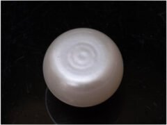 Cultured Pearl Moti 8.90 carat back view rounded surface SKU RG-PEARL-B1-8.90-11.4x8.4