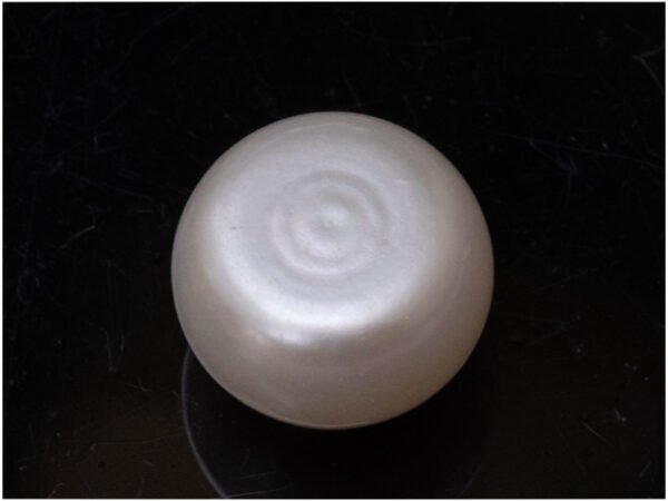 Cultured Pearl Moti 8.90 carat back view rounded surface SKU RG-PEARL-B1-8.90-11.4x8.4
