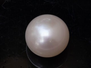 Cultured Pearl Moti 8.90 carat top view creamish white round shape SKU RG-PEARL-B1-8.90-11.4x8.4