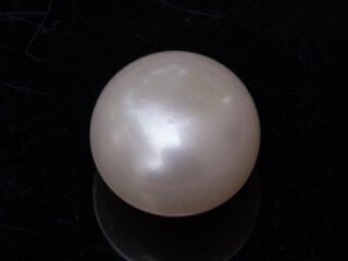 Cultured Pearl Moti 8.96 carat top view creamish white round shape SKU RG-PEARL-B1-8.96-11.5x8.9