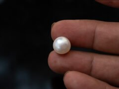 Cultured Pearl Moti 8.97 carat in hand actual size