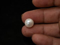 Cultured Pearl Moti 8.99 carat in-hand actual size