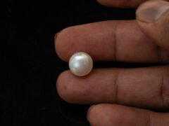 Cultured Pearl Moti 9.00 carat in-hand actual size