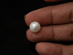 Cultured Pearl Moti 9.02 carat in-hand actual size