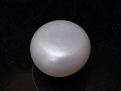 Cultured Pearl Moti 9.24 carat back view rounded surface SKU RG-PEARL-B1-9.24-11.7x8.9