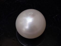 Cultured Pearl Moti 9.24 carat top view creamish white round shape SKU RG-PEARL-B1-9.24-11.7x8.9