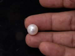 Cultured Pearl Moti 9.24 carat in-hand actual size SKU RG-PEARL-B1-9.24-11.7x8.9