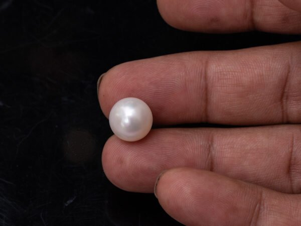 Cultured Pearl Moti 9.24 carat in-hand actual size SKU RG-PEARL-B1-9.24-11.7x8.9