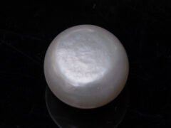 Cultured Pearl Moti 9.28 carat back view rounded surface SKU RG-PEARL-B1-9.28-11.8x8.4