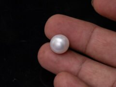 Cultured Pearl Moti 9.28 carat in-hand actual size SKU RG-PEARL-B1-9.28-11.8x8.4