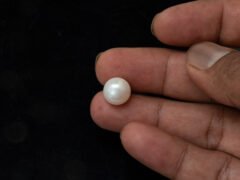 Cultured Pearl Moti 9.33 carat in-hand actual size