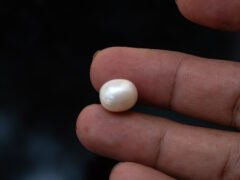 Cultured Pearl Moti 9.33 carat in hand actual size