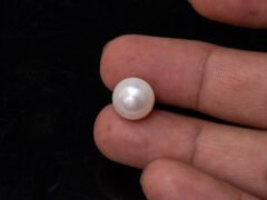 Cultured Pearl Moti 9.40 carat in-hand actual size SKU RG-PEARL-B1-9.40-12x8