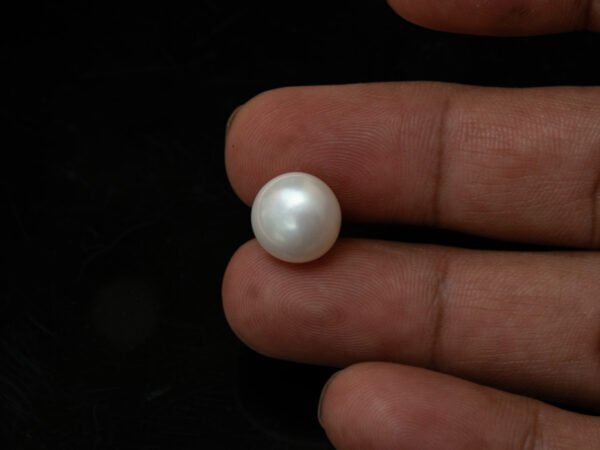 Cultured Pearl Moti 9.65 carat in-hand actual size