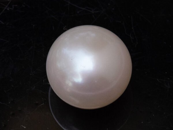 Cultured Pearl Moti 9.80 carat top view creamish white round shape SKU RG-PEARL-B1-9.80-11.7x9.2
