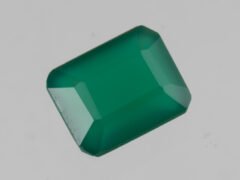 Green Onyx Stone Onex 3.32 carat actual size octagon cut