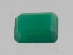 Green Onyx Stone 3.35 carat top view octagon cut Onex Ratna