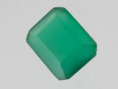 Green Onyx Stone 4.53 carat back view polished octagon gemstone