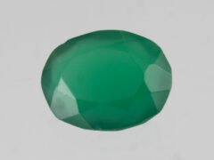 Green Onyx Stone Onex 5.26 carat actual size oval cut