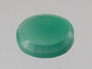Green Onyx Stone 5.43 carat top view oval cut Onex Ratna