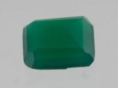 Green Onyx Stone 5.45 carat top view octagon cut Onex Ratna