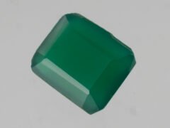 Green Onyx Stone 5.45 carat back view polished octagon gemstone