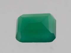 Green Onyx Stone 5.62 carat top view octagon cut Onex Ratna