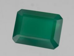 Green Onyx Stone Onex 5.76 carat actual size octagon cut