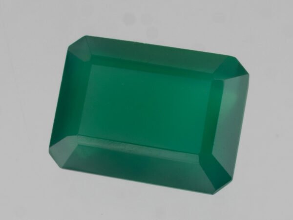 Green Onyx Stone Onex 5.76 carat actual size octagon cut