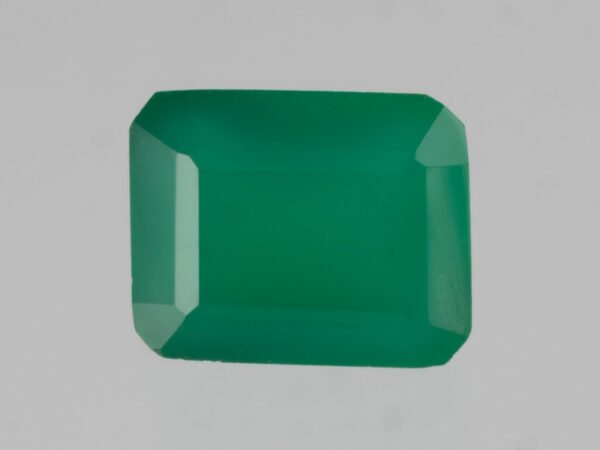 Green Onyx Stone Onex 5.89 carat actual size octagon cut