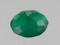 Green Onyx Stone 6.01 carat top view oval cut Onex Ratna