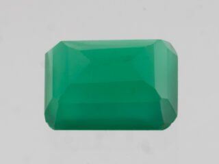 Green Onyx Stone 6.38 carat top view octagon cut Onex Ratna