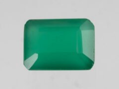 Green Onyx Stone Onex 6.38 carat actual size octagon cut