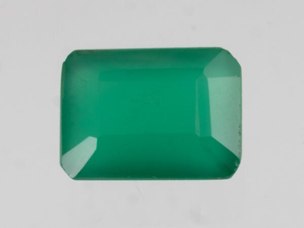 Green Onyx Stone Onex 6.38 carat actual size octagon cut