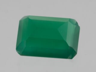 Green Onyx Stone 6.56 carat top view octagon cut Onex Ratna