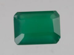 Green Onyx Stone Onex 6.56 carat actual size octagon cut