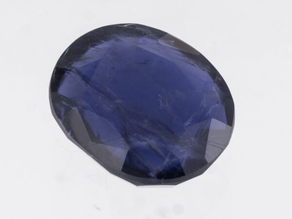 Iolite Stone Kaka Neeli 10.13 carat side view oval mix cut